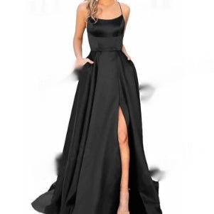 Luvéra Einfarbig Lange Abnehmen Und Schulter Hohle Freundinnen Mode Brautjungfern Party Kleid