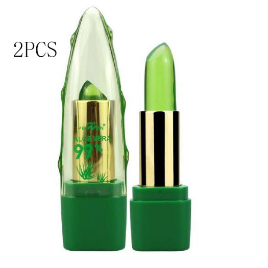 Luvéra Aloe Vera Gel Farbwechsel Lippenstift Gloss Feuchtigkeitscreme Anti-Trocknung Entsalzung Feinkörnige Lip Blam Pflege