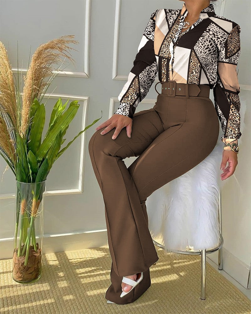 Luvéra Print Elegance Zweiteiler – Stylisches Damen Set