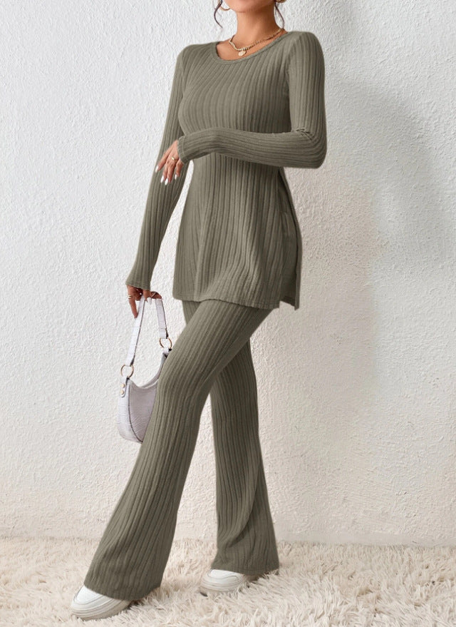 Luvéra Polyester frauen Kleidung Einfarbig Casual Schlank Neue Mode Frauen Elegante Outfit