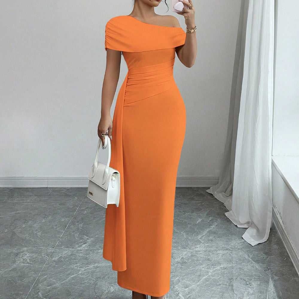 Luvéra Trägerloses einfarbiges ärmelloses Etenkleid