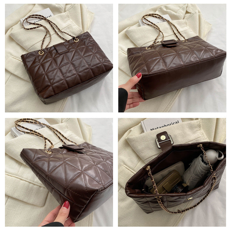 Luvéra Frauen Schulter Taschen Neue Trendy Chic Chanel-Stil Rhombus Kette Tasche