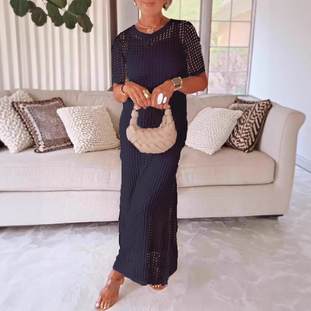 Luvéra Rundhalsausschnitt aushöhlen 2-teiliges Set Kleid