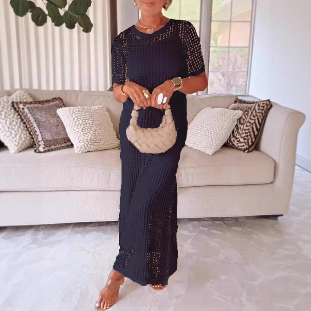 Luvéra Rundhalsausschnitt aushöhlen 2-teiliges Set Kleid