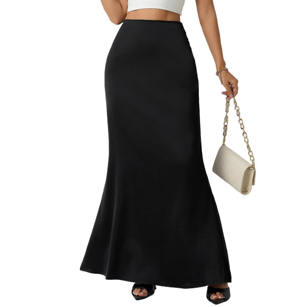 Luvéra Eleganter Satin Maxirock