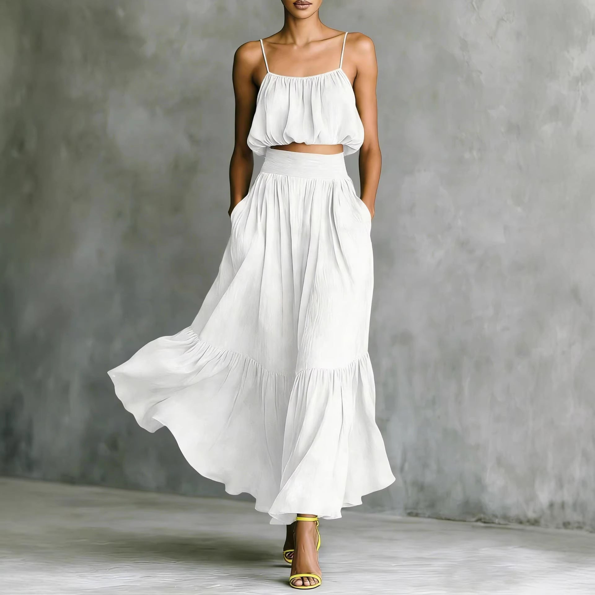 Luvéra Zweiteiliges High-Waist-Flared-Rock-Set