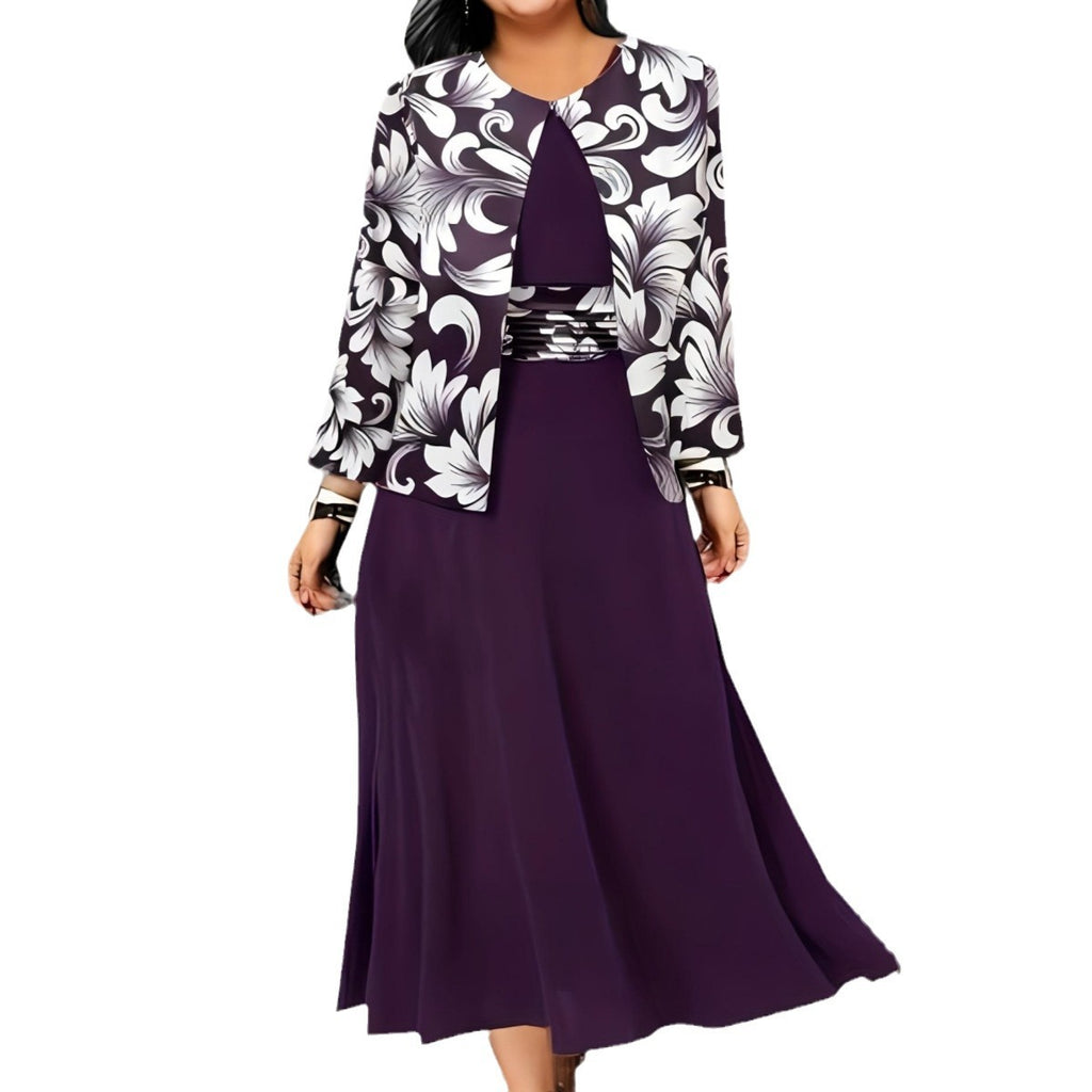 Luvéra Mantel Ärmelloses Kleid Zweiteiliges Set