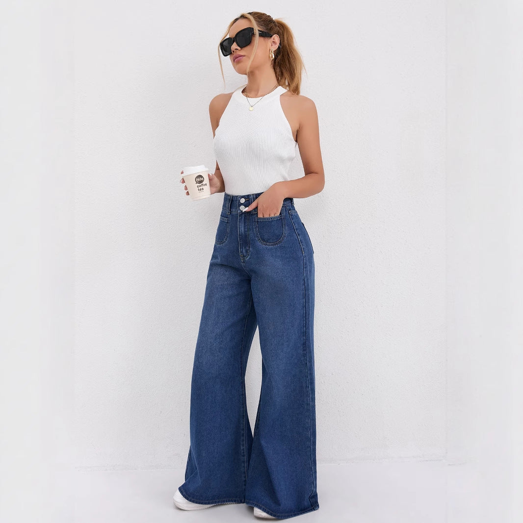 Luvéra High-Waist Schlaghose – Bodenlange Flared Pants