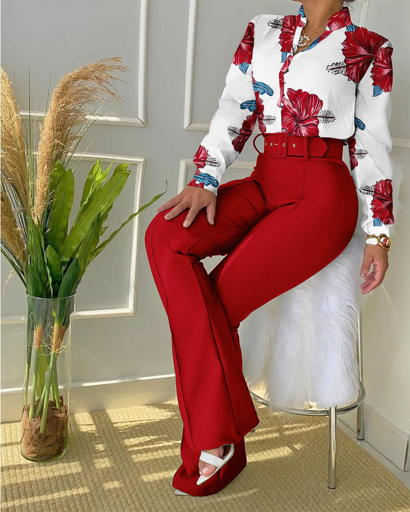 Luvéra Print Elegance Zweiteiler – Stylisches Damen Set
