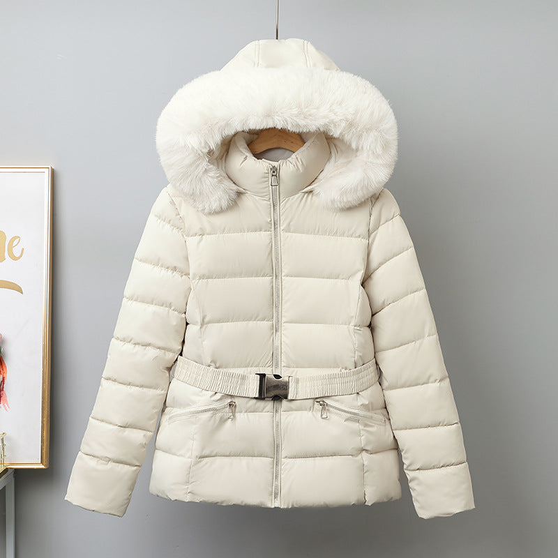Luvéra Gebürstetes Futter Slim-Fit Eleganter Baumwoll-Gepolsterter Mantel