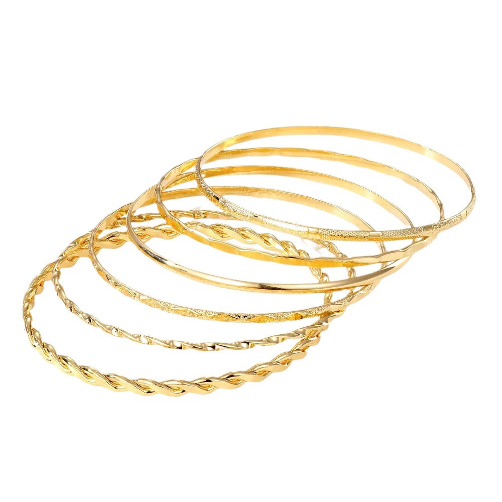 Luvéra Böhmische Metall Kette Armband Set Für Frauen Geometrische Gold Farbe Dicke Link Kette Armreif Weibliche Mode Schmuck