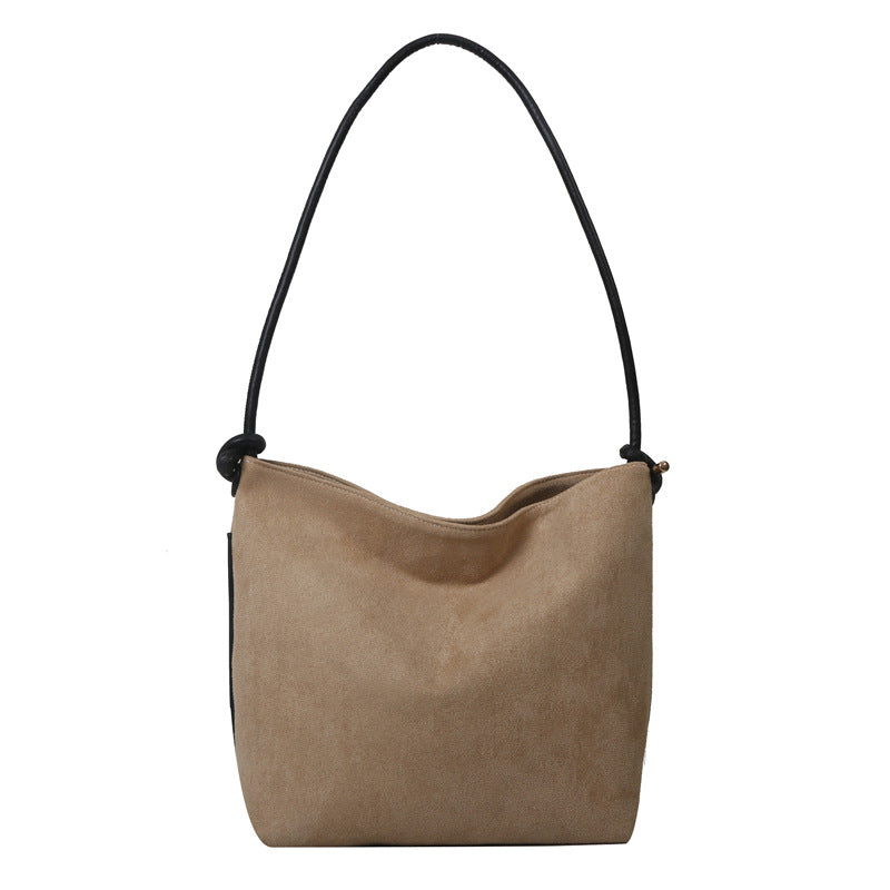 Luvéra Large Capacity Frosted Suede Fashion Casual Shoulder Underarm Tote Handbag