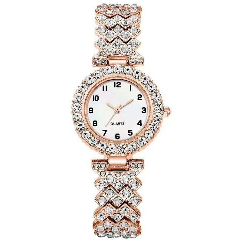 Luvéra Mode Schmuck 2pcs Luxus Mode Frauen Uhr Set Silber Armband Damen Quarz Armbanduhr Legierung Armband Für Damen Schmuck Set Uhr Geschenk