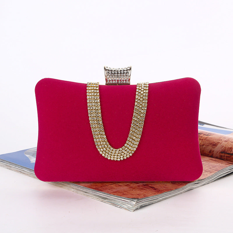 Luvéra Suede European Und American Food Bag U-förmiger Diamant