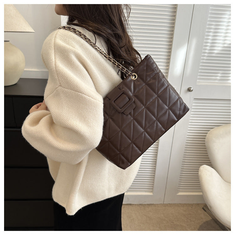 Luvéra Frauen Schulter Taschen Neue Trendy Chic Chanel-Stil Rhombus Kette Tasche