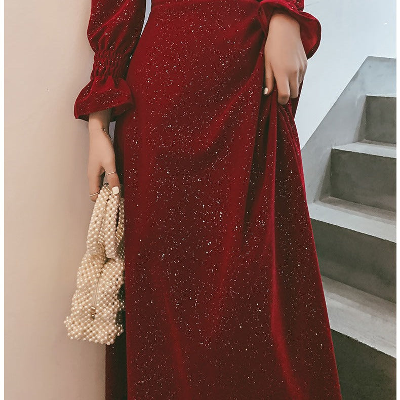 Luvéra Braut Toast Kleidung Rot Herbst Party Look