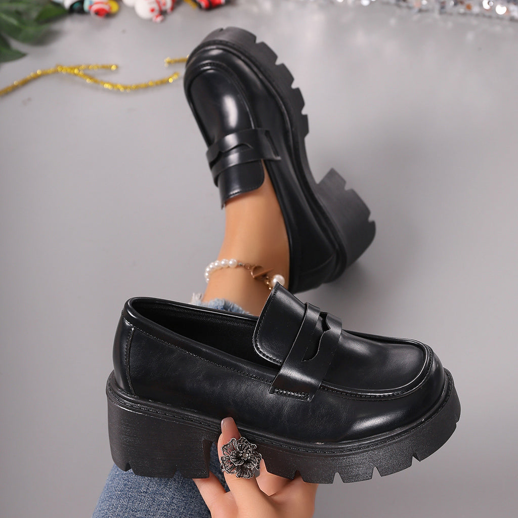 Luvéra All-Match Plateau Lederschuhe Ein Pedal Schuhe