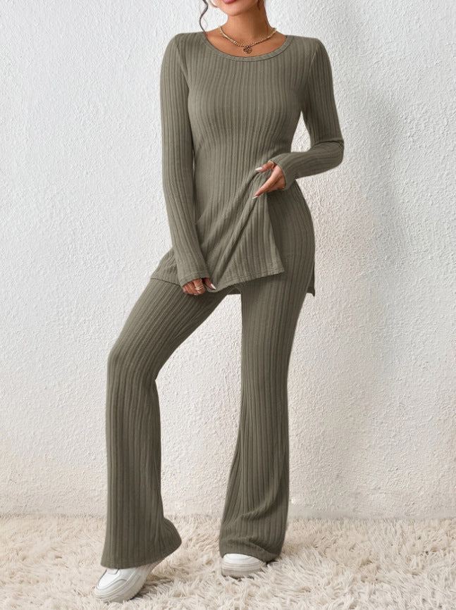 Luvéra Polyester frauen Kleidung Einfarbig Casual Schlank Neue Mode Frauen Elegante Outfit