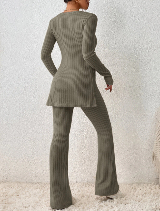 Luvéra Polyester frauen Kleidung Einfarbig Casual Schlank Neue Mode Frauen Elegante Outfit