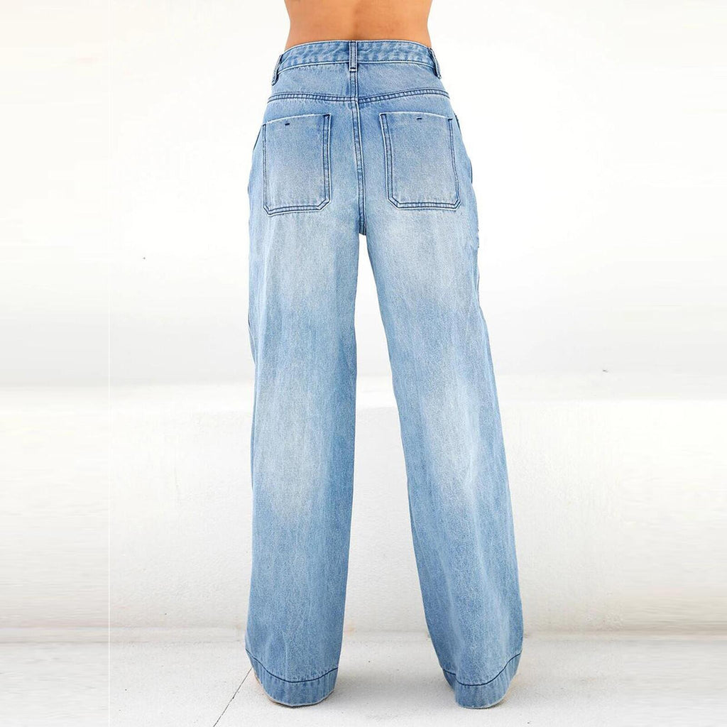 Luvéra Jeans Hohe Taille Lose Breite Beine Typ