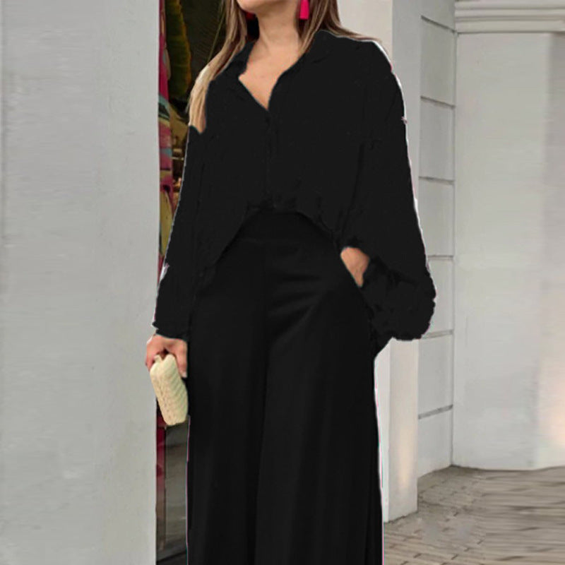 Luvéra modische lässige und elegante Damenhose mit weitem Bein