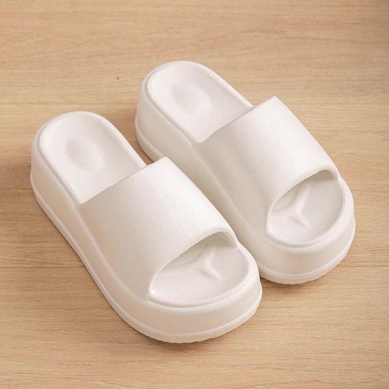 Luvéra 7cm High Heel Flache Hausschuhe Sommer Einfarbig Anti-Rutsch Boden Hause Schuhe Outdoor Garten Hausschuhe Für Frauen