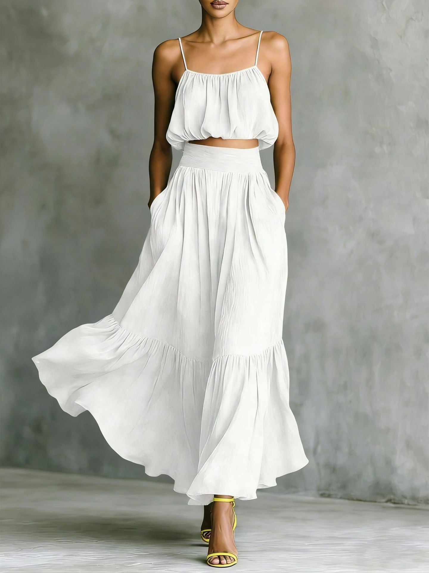 Luvéra Zweiteiliges High-Waist-Flared-Rock-Set
