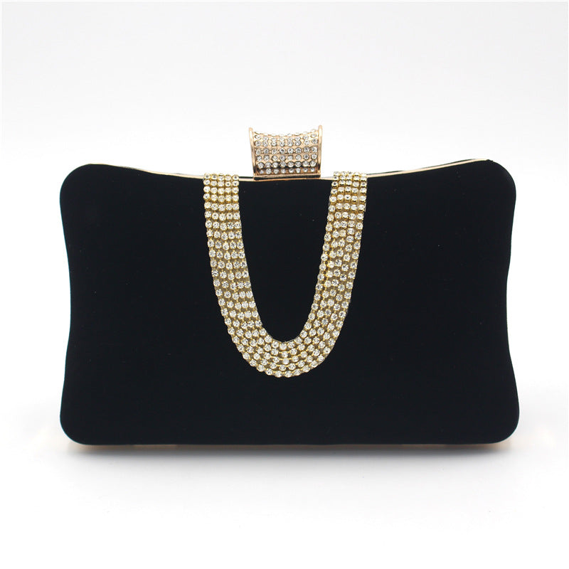Luvéra Suede European Und American Food Bag U-förmiger Diamant