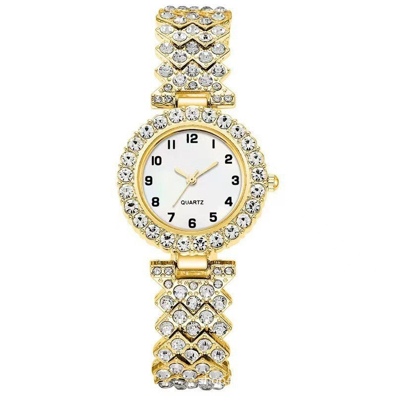 Luvéra Mode Schmuck 2pcs Luxus Mode Frauen Uhr Set Silber Armband Damen Quarz Armbanduhr Legierung Armband Für Damen Schmuck Set Uhr Geschenk