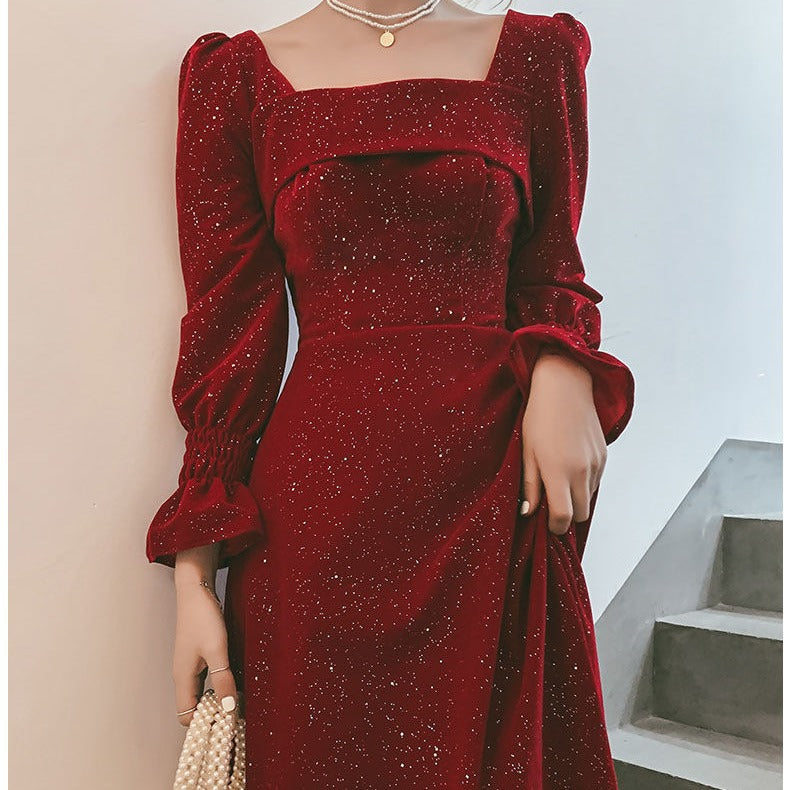 Luvéra Braut Toast Kleidung Rot Herbst Party Look
