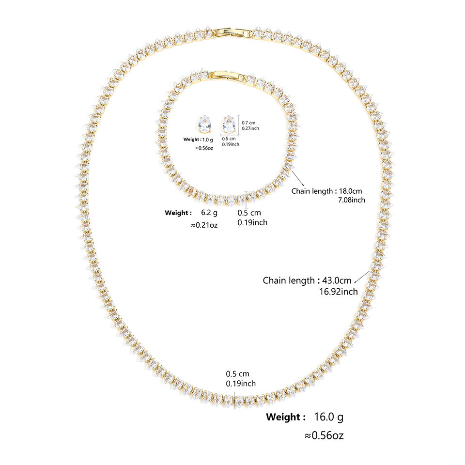 Luvéra Einfaches und elegantes Zirkon-Schmuckset