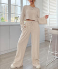 Luvéra Lässige Homewear Gestrickter Langarm-Damenanzug