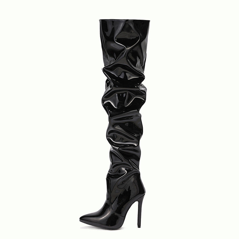 Luvéra Knie Hohe Lange Stiefel Frauen Mode Super High Heel Party Schuhe