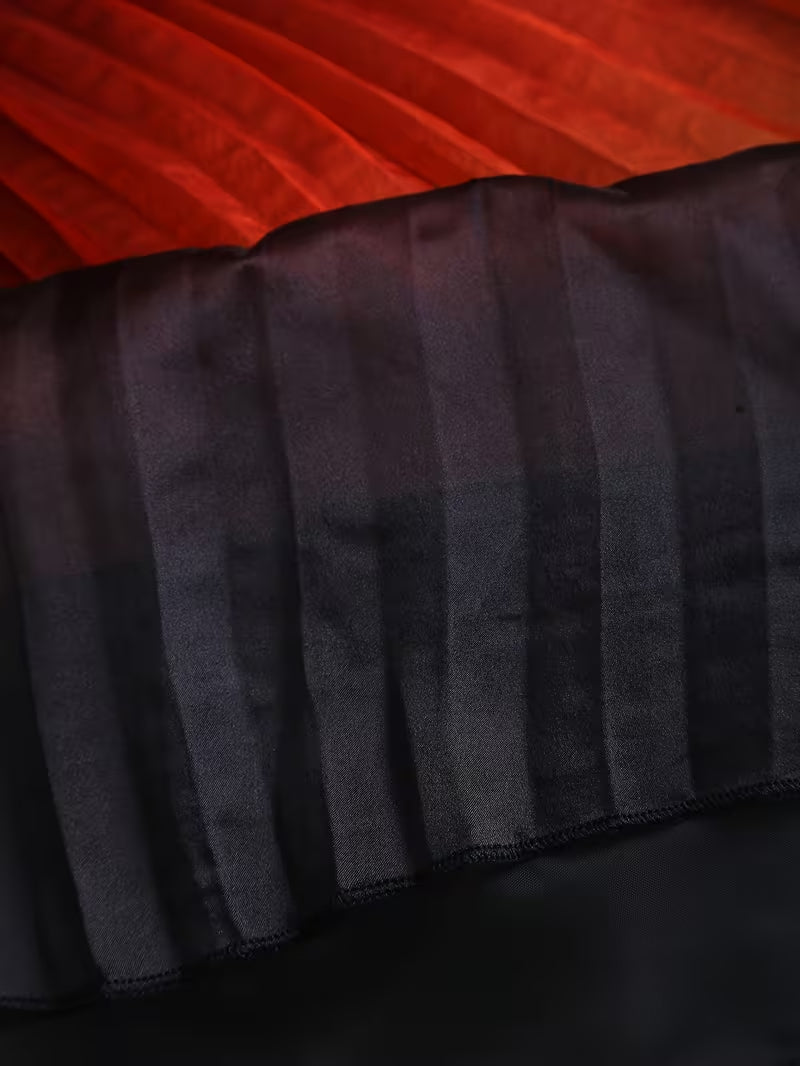 Luvéra Stilvolles und elegantes ärmelloses A-Linien-Kleid für Damen mit Farbverlaufssaum