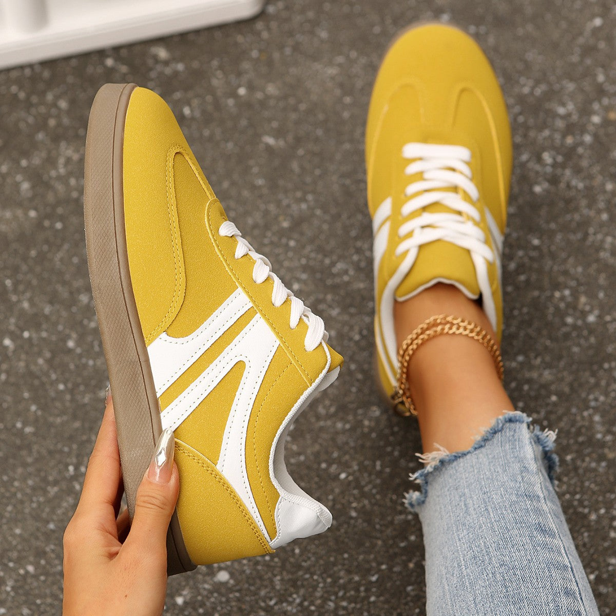 Luvéra Damen Retro Casual Round-Toe Sport Running Flats