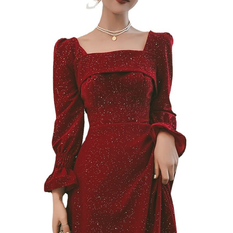 Luvéra Braut Toast Kleidung Rot Herbst Party Look
