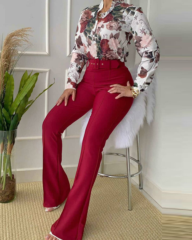 Luvéra Print Elegance Zweiteiler – Stylisches Damen Set