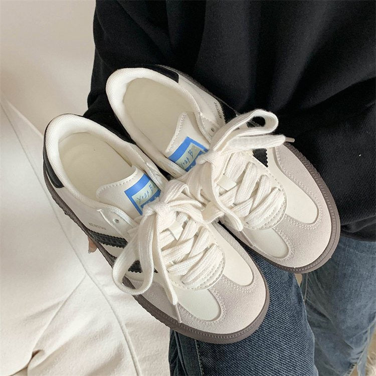 Luvéra Retro Casual Weiße Turnschuhe Für Frauen Vielseitig Und Perfekt Für Sport