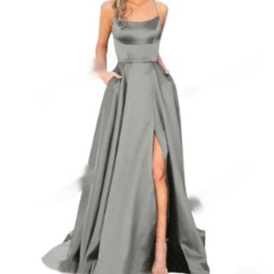 Luvéra Einfarbig Lange Abnehmen Und Schulter Hohle Freundinnen Mode Brautjungfern Party Kleid