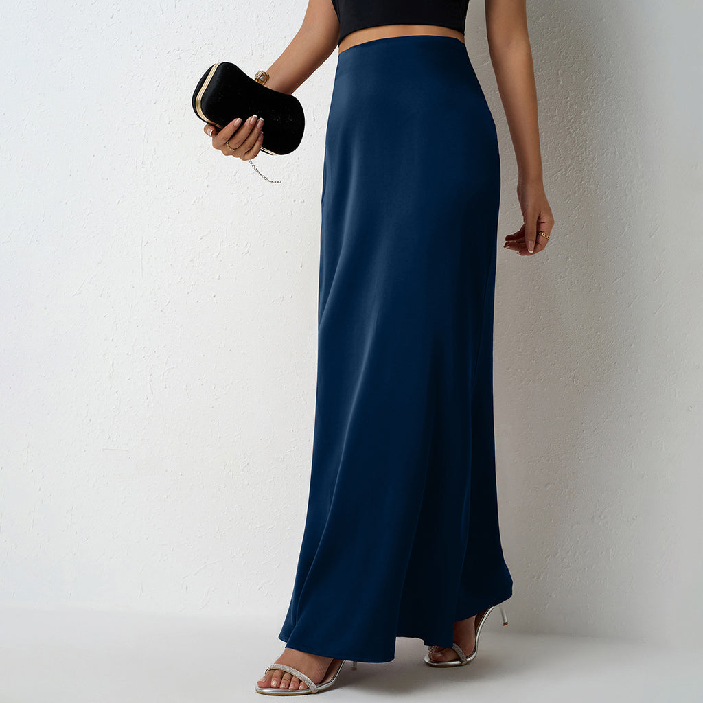 Luvéra Eleganter Satin Maxirock