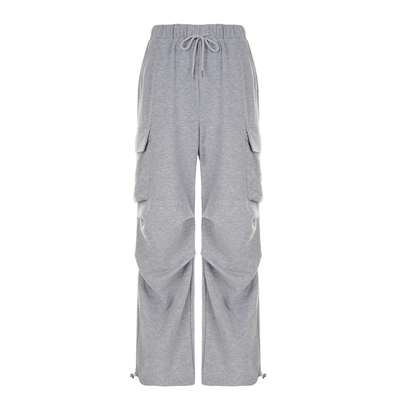 Luvéra Stil Elastische Taille Lace-up Casual Hose