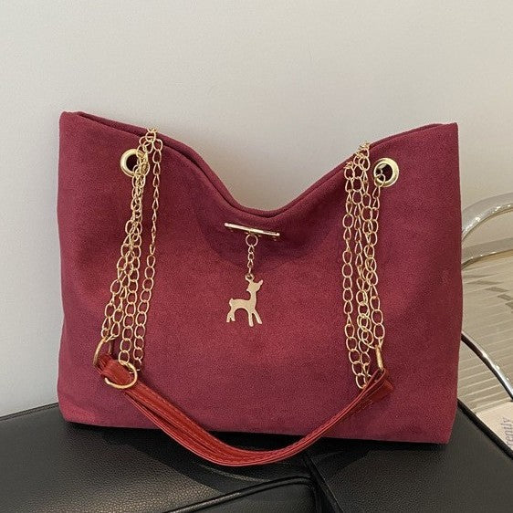 Luvéra Retro Commuter Textur Kette Umhängetasche