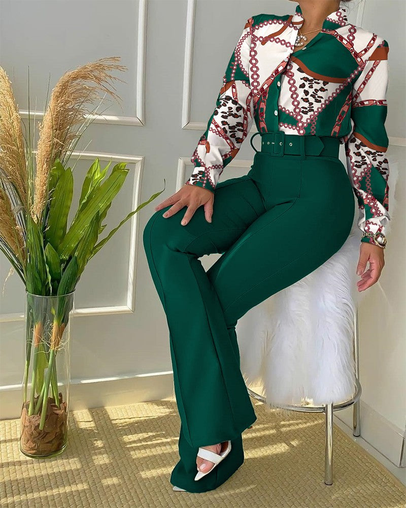 Luvéra Print Elegance Zweiteiler – Stylisches Damen Set