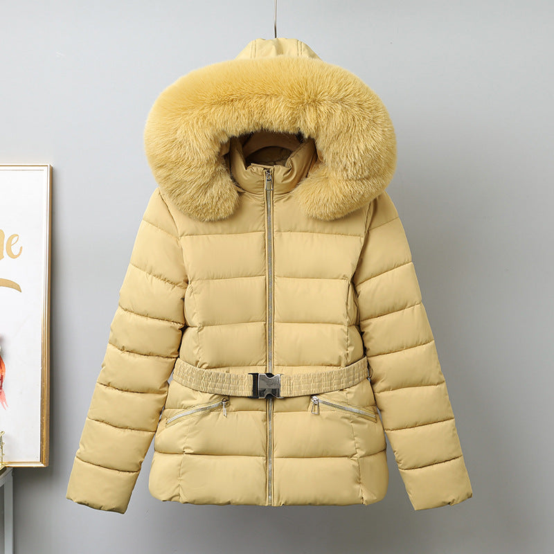 Luvéra Gebürstetes Futter Slim-Fit Eleganter Baumwoll-Gepolsterter Mantel