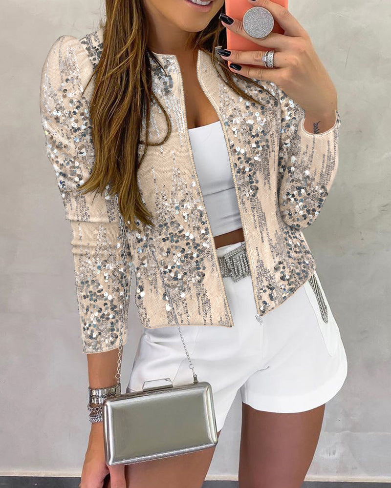 Luvéra Damenjacke Paillettenjacke