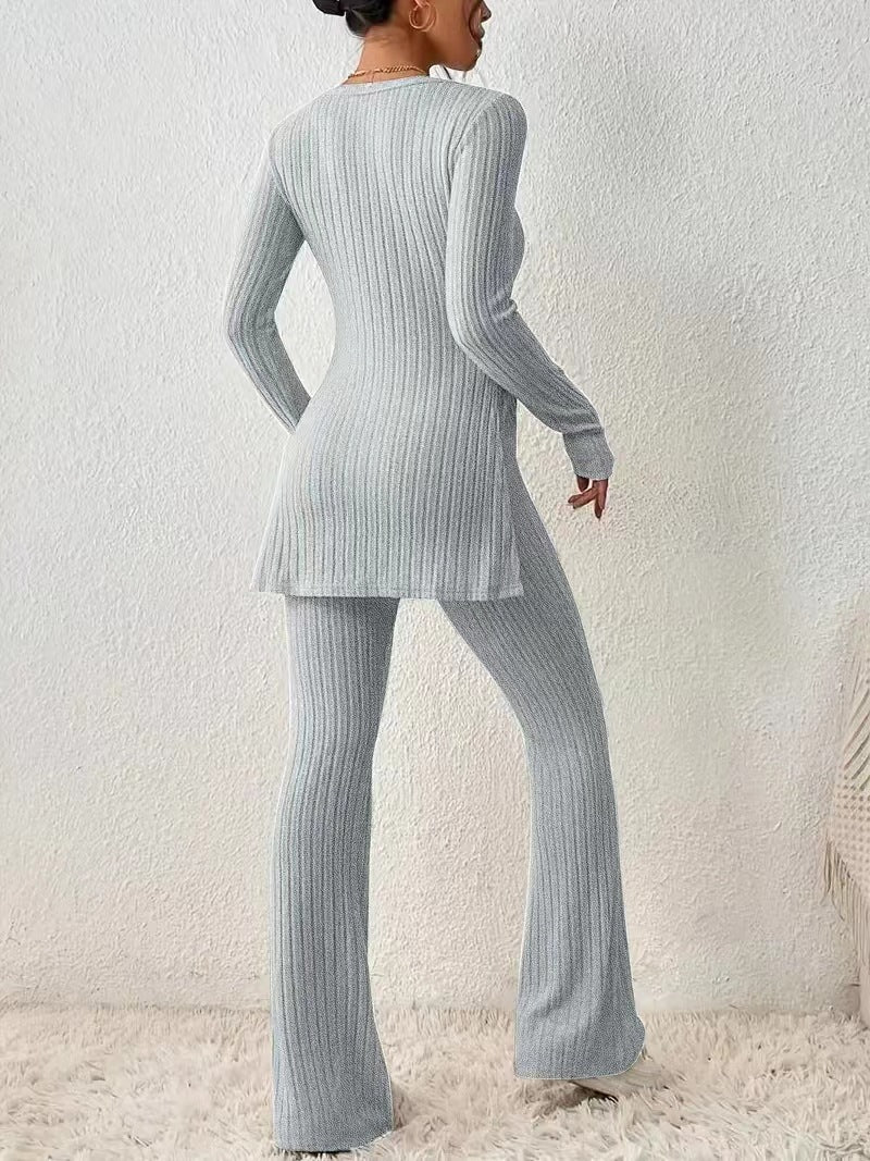 Luvéra Polyester frauen Kleidung Einfarbig Casual Schlank Neue Mode Frauen Elegante Outfit