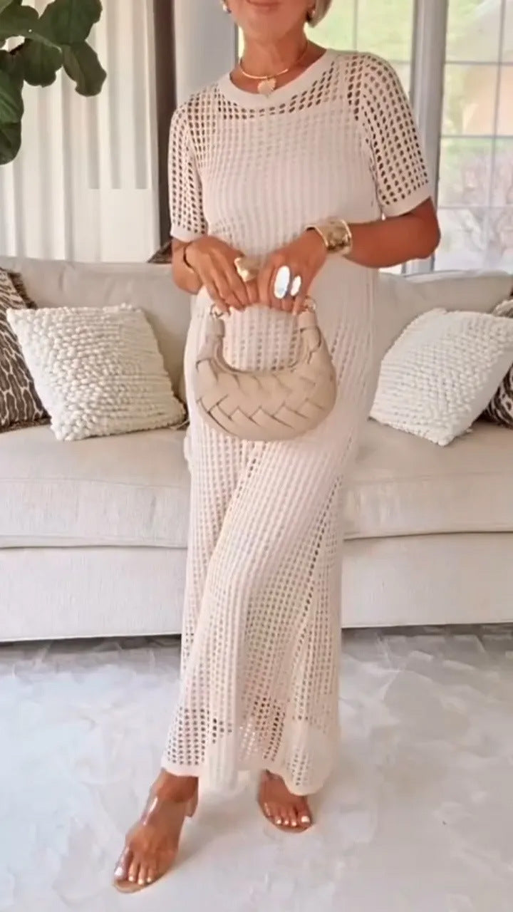Luvéra Rundhalsausschnitt aushöhlen 2-teiliges Set Kleid