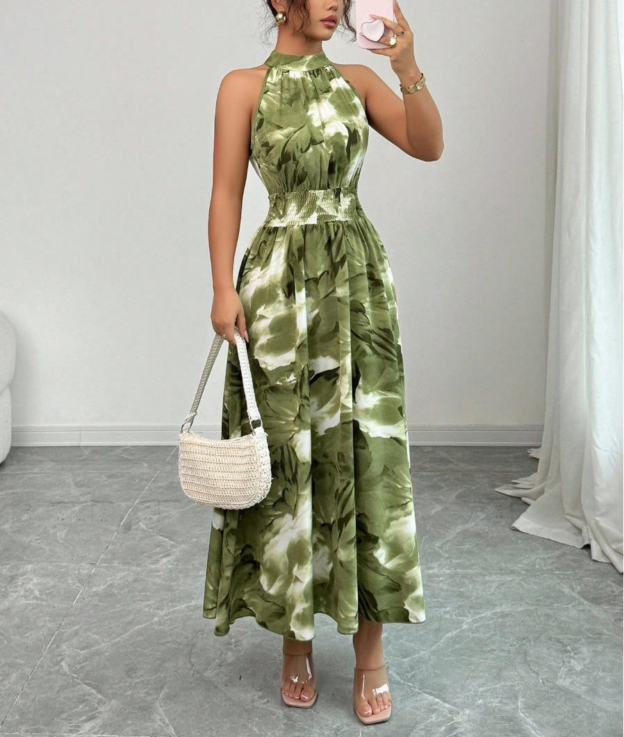 Luvéra Sommerkleid mit Rüschen-Saum – Figurbetontes Midi Kleid