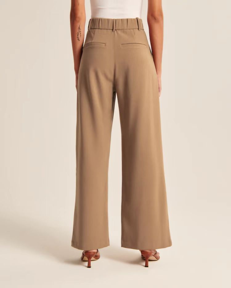 Luvéra Hohe Taille Gerade Hose Mit Taschen Breites Bein Freizeithose Für Frauen