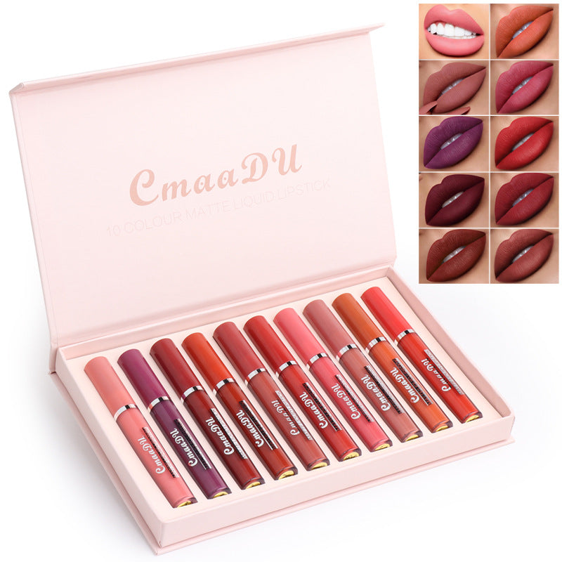 Luvéra Matte Liquid Lippenstift Set – 10 Farben – Wasserfest